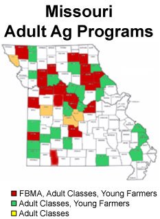 Adult Ag Programs map